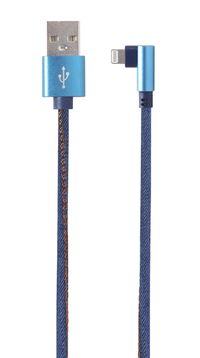 Кабель кутовий USB 2.0 А-тато/Lightning, 1 м, преміум, 2.1 А