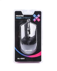 Миша дротова, оптична, 4 кнопки, 2400 DPI, USB, чорний