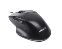 Миша дротова, оптична, ергономічна, 6 кнопок, 2400 DPI, USB, чорний