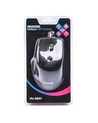 Миша дротова, оптична, ергономічна, 6 кнопок, 2400 DPI, USB, чорний