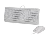 Комплект дротовий Fstyler клавіатура+миша, білий, USB