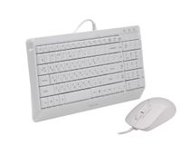 Комплект дротовий Fstyler клавіатура+миша, білий, USB
