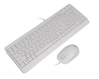 Комплект дротовий Fstyler клавіатура+миша, білий, USB