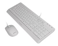 Комплект дротовий Fstyler клавіатура+миша, білий, USB