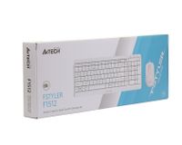 Комплект дротовий Fstyler клавіатура+миша, білий, USB