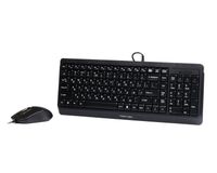 Комплект дротовий Fstyler клавіатура+миша, чорний, USB