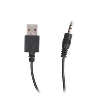 Акустична система, пластиковий корпус, 6 Вт, USB живлення, RGB підсвічування, чорний