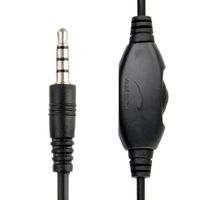 Навушники стерео накладні, з мікрофоном, 3.5 jack 1x4-pin, чорний з червоним