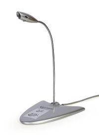 Gembird
Мікрофон настільний, USB-підключення, вбудована звукова карта, сріблястий