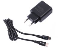 Мережевий зарядний пристрій, 1 USB + кабель Type-C на Type-C (PD 25 Вт), PPS