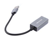 Адаптер, USB на Ethernet, 100 Mbps, метал, темно-сірий