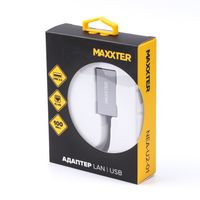 Адаптер, USB на Ethernet, 100 Mbps, метал, темно-сірий