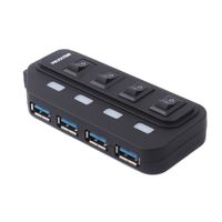 Maxxter
Хаб USB 2.0 Type-A на 4 порти, 5V1A зарядка в комплекті, пластик, чорний