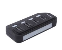 Хаб USB 2.0 Type-A на 4 порти, 5V1A зарядка в комплекті, пластик, чорний