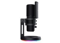 Мікрофон настільний, підставка RGB із концентратором USB 3.0, чорний