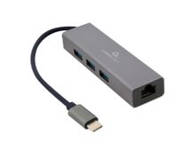 Cablexpert
Адаптер, з USB-С на Gigabit Ethernet, 3 Ports USB 3.1 Gen1 (5 Gbps), 1000 Mbps, метал, сірий
