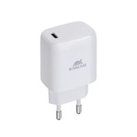 RIVACASE
Мережевий зарядний пристрій, 1 USB Type-C, PD 20 Вт, білий