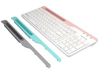 Клавіатура бездротова Fstyler, Bluetooth / 2.4 ГГц, білий