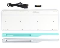 Клавіатура бездротова Fstyler, Bluetooth / 2.4 ГГц, білий