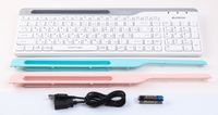 Клавіатура бездротова Fstyler, Bluetooth / 2.4 ГГц, білий