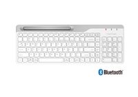 Клавіатура бездротова Fstyler, Bluetooth / 2.4 ГГц, білий