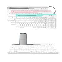 Клавіатура бездротова Fstyler, Bluetooth / 2.4 ГГц, білий