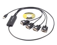 Кабель-перехідник USB 2.0-4х COM (9+25pin), 1.4 м