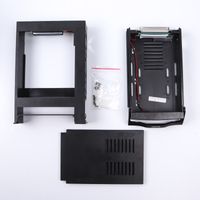 Внутрішня кишеня SATA пластик, чорний, 2 вентилятори, Power Slide Switch