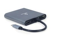 Cablexpert
Док станція USB-C 6-в-1 (Hub3.1/HDMI/VGA/PD/картридер/стерео аудіо), сірий