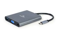 Док станція USB-C 6-в-1 (Hub3.1/HDMI/VGA/PD/картридер/стерео аудіо), сірий