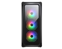 Ігровий корпус, 2*3.5"+3*2.5", 3*120-мм ARGB вентилятори передвстановлені, ATX/mATX/mini-ITX, скляне вікно