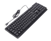 Клавіатура дротова офісна, USB, пластик, чорний