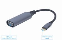 Адаптер-перехідник USB Type-C на VGA, Full HD 60 Гц