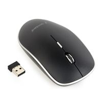 Бездротова оптична мишка, USB, 1600 dpi, безшумна, чорна
