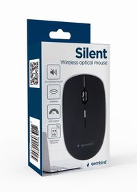 Бездротова оптична мишка, USB, 1600 dpi, безшумна, чорна