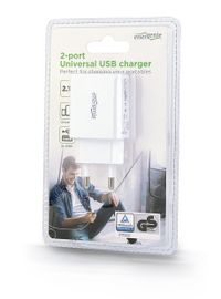 Зарядний пристрій USB 2.1 A, білий