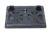 Підставка під ноутбук, до 15.6", 2x 125 мм вентилятори, чорний