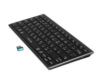 Клавіатура бездротова з ножичним перемикачем Fstyler, Bluetooth / 2.4 ГГц, з акумулятором, сірий