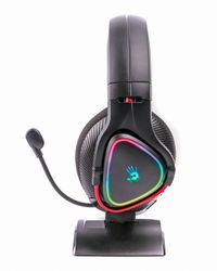 Ігрові бездротові навушники з мікрофоном, RGB, Bluetooth + 2.4GHz + 3.5 jack