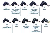 Мережевий зарядний пристрій для ноутбука/планшета/телефона + кабель та перехідник