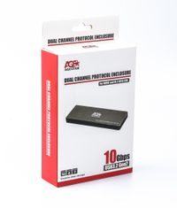 Зовнішня кишеня для M2 SATA&NVME, метал, чорний