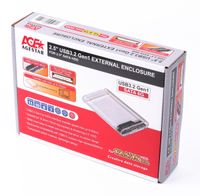 Зовнішня кишеня 2.5", USB 3.2, 12.5 мм /15 мм HDD/SSD, прозорий