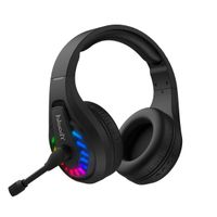 Ігрові навушники з мікрофоном, Neon LED Bluetooth + 2.4GHz + 3.5 jack