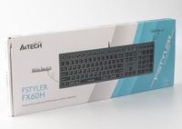 Клавіатура з ножичним перемикачем Fstyler, USB, біле підсвічування