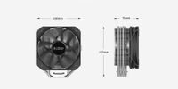 Кулер універсальний, TDP 200 Вт, висота 157 мм, Hydraulic bearing