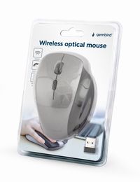 Бездротова оптична миша, USB, 1600 dpi, 6 кнопок, чорно-сірий