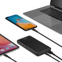 Портативний зарядний пристрій, 10000 mA, QC/PD 18 Вт, чорний