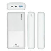 Портативний зарядний пристрій, 20000 mA, QC/PD 18 Вт, бiлий