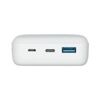 Портативний зарядний пристрій, 20000 mA, QC/PD 18 Вт, бiлий