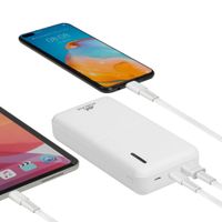 Портативний зарядний пристрій, 20000 mA, QC/PD 18 Вт, бiлий